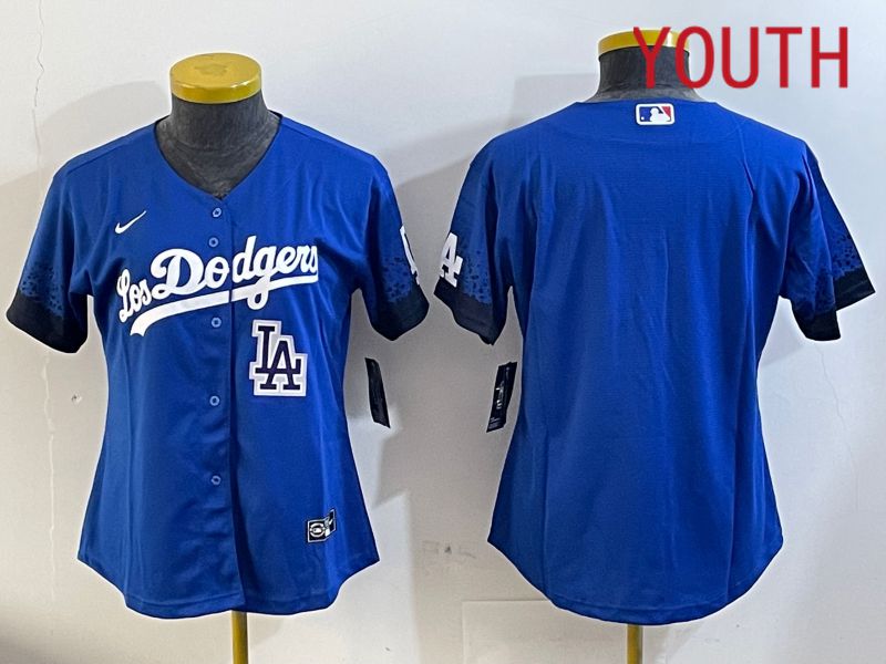 Youth Los Angeles Dodgers blank 2024 blue jersey 202411298